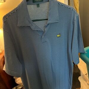 Master’s Blue Striped Polo Shirt L